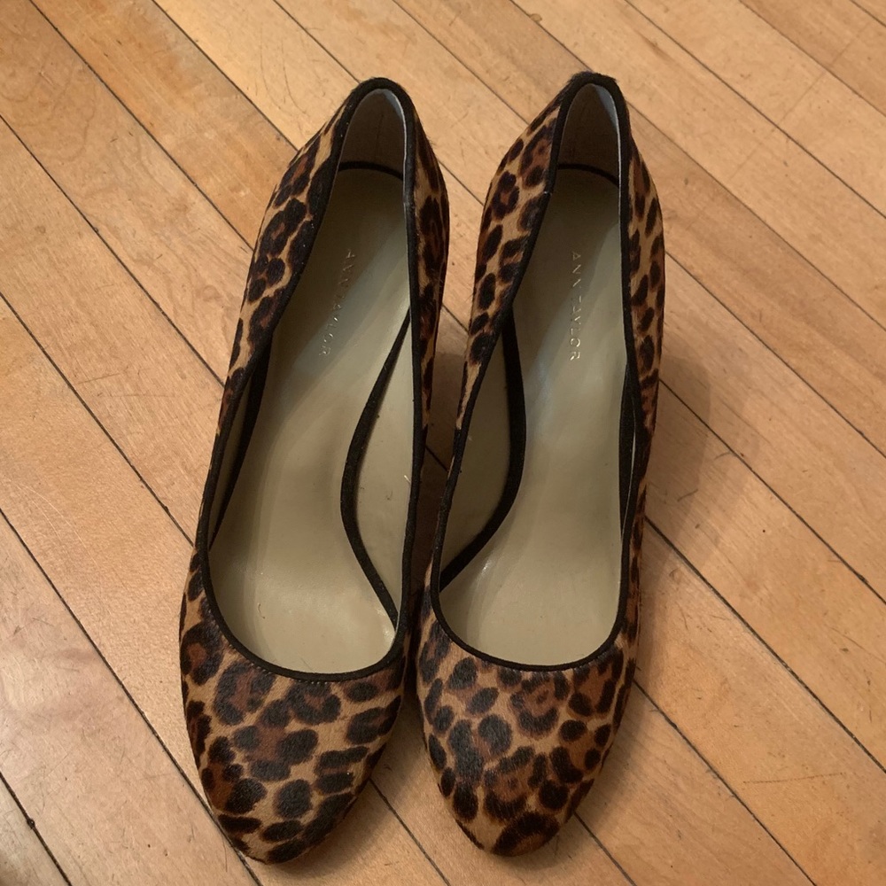 Ann Taylor Leopard Print Wedges